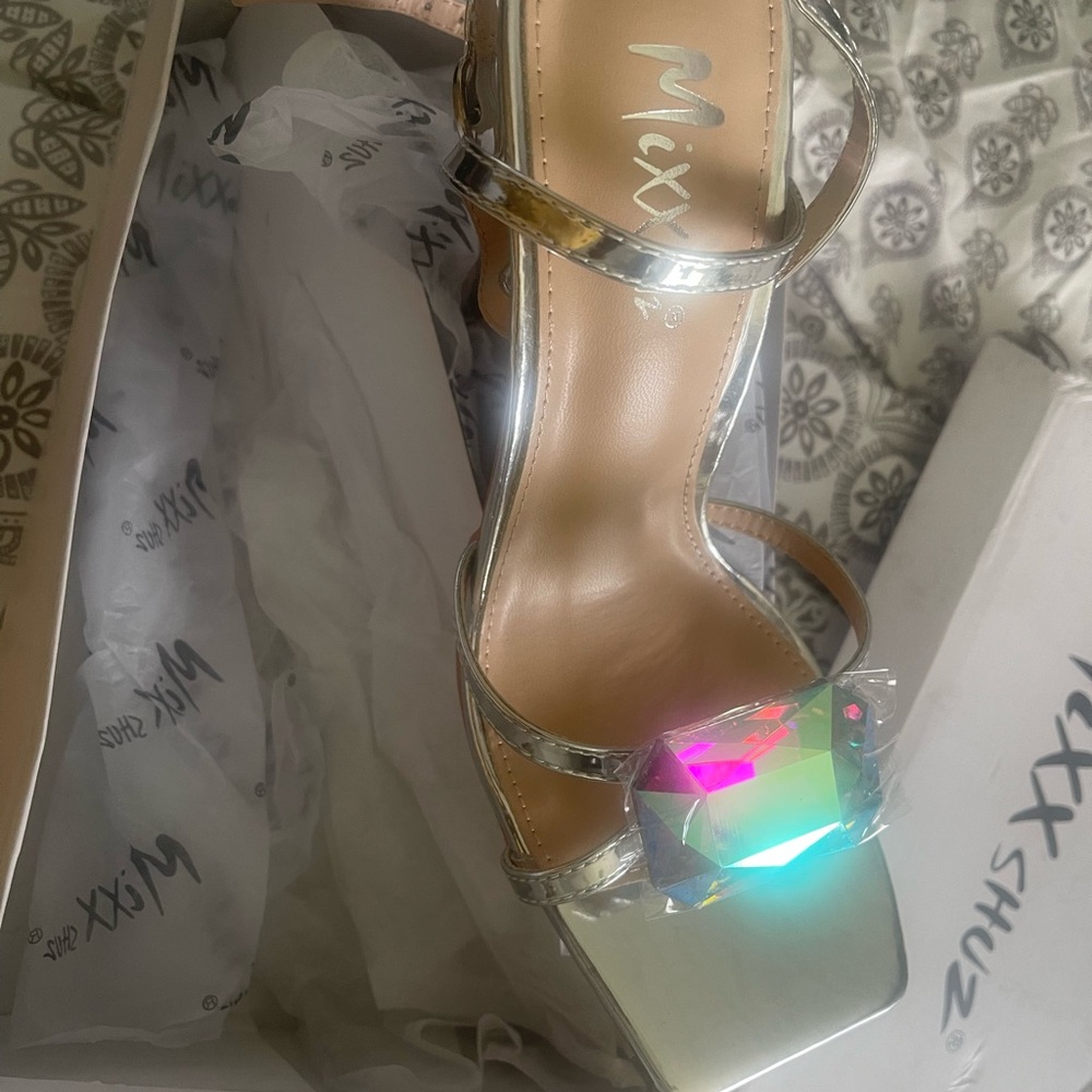 Silver heels